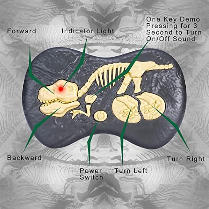 rayihni ديناصور تحكم عن بعد جراسيك تي ريكس ألعاب للأولاد إلكتروني RC رابتور رش مشي زئير تيرانوصور ريكس واقعي 18.1" هدية عيد ميلاد قابلة للشحن للأطفال البنات 3 4 5 6 7 - Image 5